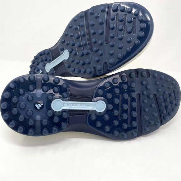 Adidas Boost MC 80 Leather Golf Shoes Men’s Off White Blue Comfort ID4749 NEW - Picture 8 of 10